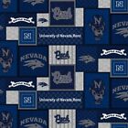 University Nevada Reno Wolf Pack Patchwork Fleece Fabric-Fleece Blanket Fabric