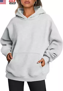 Womens Oversized Hoodies Fleece Sweatshirts Sweaters Spring Outfits 2025 Pullove - Picture 1 of 6