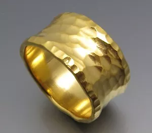 REIF-DESIGN - GEHÄMMERTER RING - HANDARBEIT - UNIKAT AUS EIGENER GOLDSCHMIEDE - Bild 1 von 9
