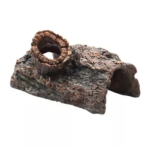 Aquarium Hollow Tree Trunk Reptile Log Hideaway Snake Climbing Branch - Picture 1 of 12