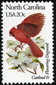 10x Pájaro y Flor Carolina del Norte 1982 20c Sin Usar COMO NUEVO NH - Imagen 1 de 2