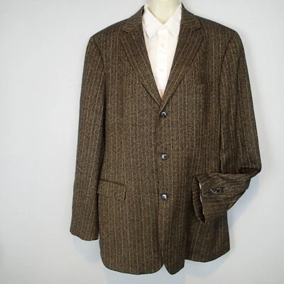 Jaqueta Hugo Boss masculina lã bl Scorsese blazer casaco espinha de peixe 44L - Imagem 1 de 4