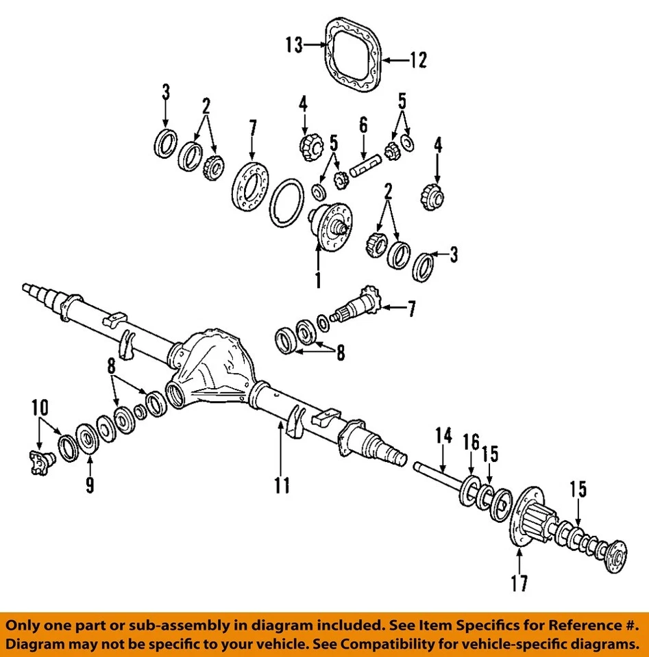 Cubierta de calabaza diferencial eje trasero Super Duty Ford OEM 99-14 E-350 F6UZ4033AA Foto 1 de 1