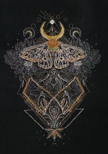Counted Cross Stitch Kit ABRIS ART - Night Moth - Picture 1 of 8