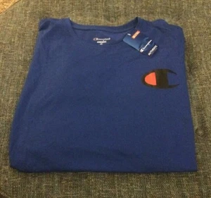 Nueva con etiquetas Camiseta Champion Big C Logo Para Hombre Grande y Alta Talla 3xl Azul Real/Negro BB1 - Imagen 1 de 7