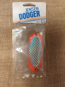 NOS Vintage Luhr Jensen Dodger Trolling Trout Kokanee 3-15/16" 4/0 Fire/Silver - Bild 1 von 6