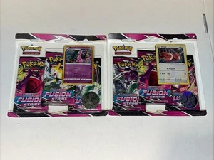 Pokemon TCG Sword & Shield Fusion Strike 3-Pack Blister Set! - Picture 1 of 8