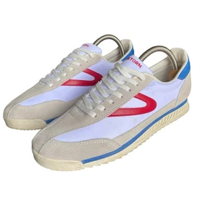 Tretorn Rawlins 2 Sneakers Womens 9M Low Top Red White Blue Retro 412810 Classic - Picture 1 of 8