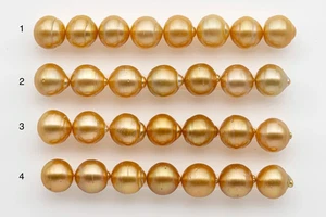 14-15mm Golden South Sea Pearls, Natural Gold Color, For Jewelry Making Necklac - Picture 1 of 4