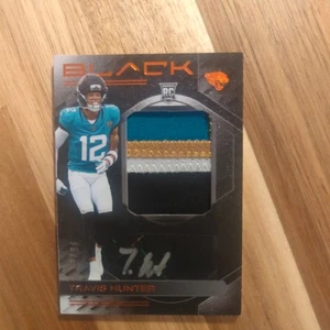 2025 Panini Black Travis Hunter Jumbo 4 Color Patch Auto RPA /99 Jaguars - Picture 1 of 7