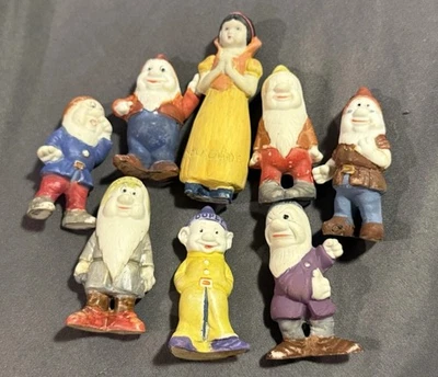 Figuras bisque vintage 1938 G Borgfeldt Disney Blancanieves y los siete enanitos Foto 1 de 4