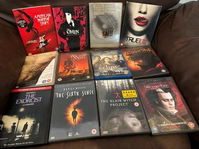 HORROR DVD/BLU-RAY BUNDLE - 24 DISCS Incl Omen pentology, SAW, 6th Sense... - Image 1 of 4