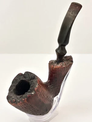 Knute of Denmark Rustic Top Smooth Freehand Bent Egg Shape Briar Estate Pipe - Image 1 of 4