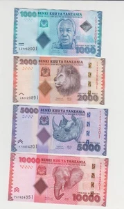 TANZANIA: 2025 Banknotes Set 1,000 - 10,000 Shillings NEW Sign P 41-44 - Picture 1 of 2
