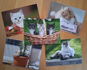 Postkarten Set mit Katzen-Motiven, Tiermotiven, 5 Stück - Bild 1 von 4
