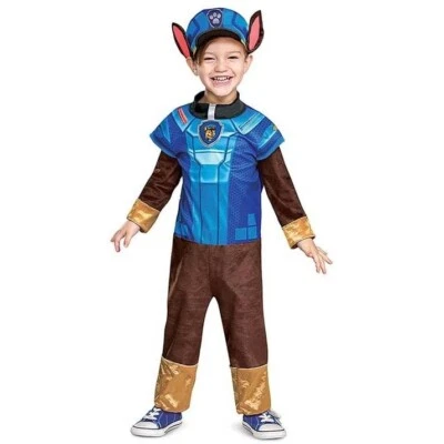 Nuevo con etiquetas Disfraz Paw Patrol Chase Halloween Niños Pequeños 2T Marrón Azul Foto 1 de 4