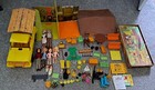 Vintage The Sunshine Family Lot Mattel  Dolls Truck Clothes Furniture Home Books