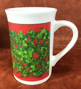 Taza de café Royal Norfolk Holiday Christmas Holly repuesto coleccionable - Imagen 1 de 7