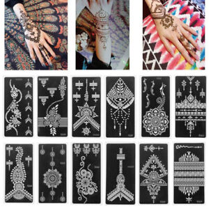 Large Henna Stencils Hand Mehndi Art Template India Lace Body Temporary Tattoo ！