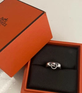 HERMES COLLIER DE CHIEN STERLING SILVER RING. ORIGINAL! - Bild 1 von 1