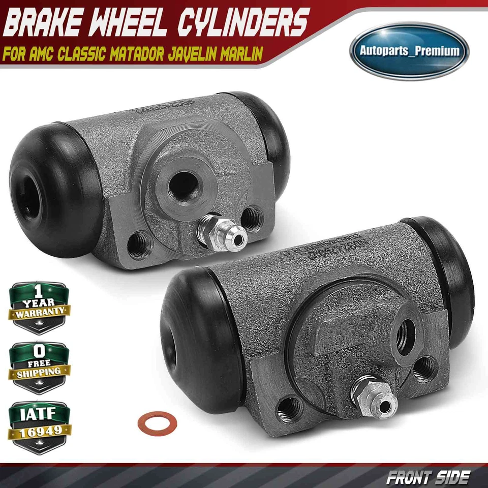 2x Front Drum Brake Wheel Cylinders for AMC Classic Matador Javelin Marlin Rebel - Image 1 of 4