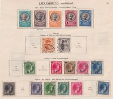 Luxembourg 1926 to 1930, Stamps on Album Page, Mint and Used