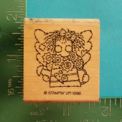 Estampación de ángel sosteniendo una regadera sello de goma #3 Foto 1 de 2