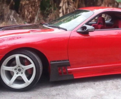 For 93-98 Supra MK4 JZA80 VRS Type Fiberglass Side Skirt Add On Pair Body Kit Foto 1 de 2