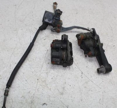 1982 HONDA V45 MAGNA VF750C RIGHT LEFT FRONT BRAKE CALIPERS W FRONT MASTER - Image 1 of 4