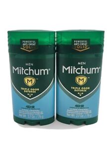 2 packs Mitchum Antiperspirant Deodorant Stick for Men, Clean Control 2.7OZ