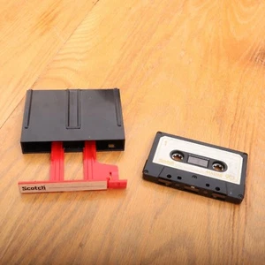 Scotch Master 90 Minute Cassette Audio Tape With Cartridge Holder Case - Picture 1 of 5