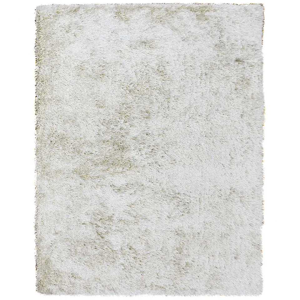 Eco-Friendly Hand Tufted Shag Polyester Area Rug Solid White BBH Homes BBK00101 - Image 1 of 1