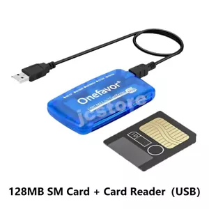 Smartmedia Card 128MB SM Memory Card W/ Smartmedia Card Reader Adapter USB - Picture 1 of 12