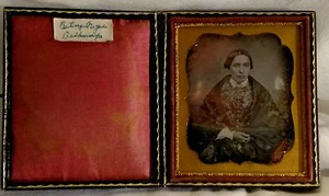 Imagen daguerrotipo de una mujer negra placa 1/6 siglo XIX vintage - Imagen 1 de 3