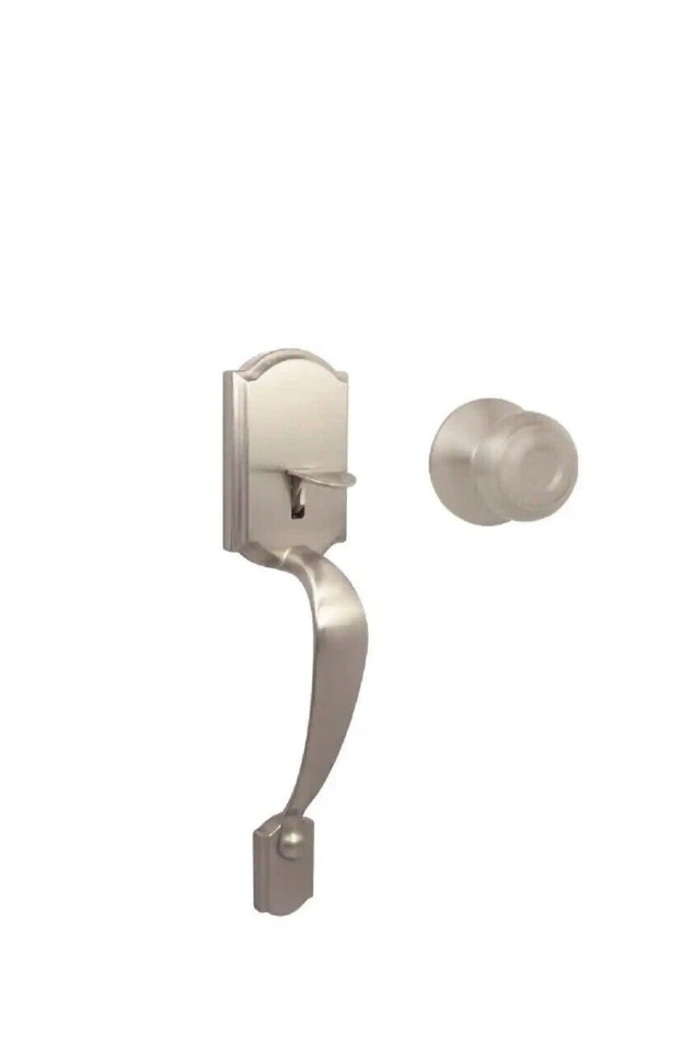 Defiant Castle Nickel Front Door Handle - Image 1 of 3