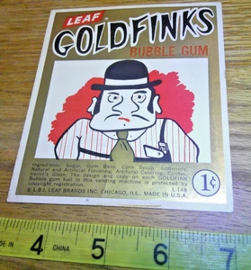 original Vintage vending machine display 1c Leaf Goldfinks Bubble gum card - Picture 1 of 2