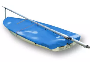 470 Sailboat - Boat Deck Cover - Polyester Royal Blue Top Cover - USA Made - Foto 1 di 1