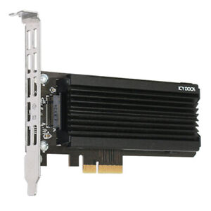 New ICY Dock MB987M2P-1B 1x M.2 NVMe SSD to PCIe 3.0 x4 Adapter with Heat Sink