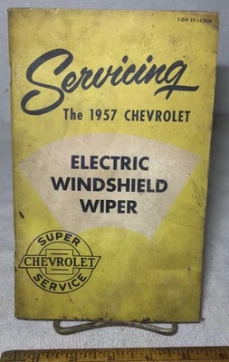 1957 Vintage Chevrolet Bel Air 150 210 carro/caminhão antigo ~MANUAL DO LIMPADOR DE PARA-BRISA~ - Imagem 1 de 4