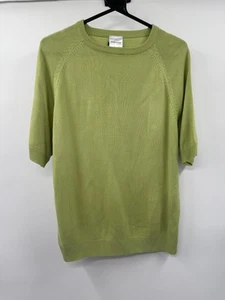 Wardrobe Acrylic Jumper Short Sleeve Green Size 16/18 - Picture 1 of 4