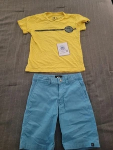 Boys 2 Piece Set Size 7 Quicksilver Shorts And T-shirt. - Picture 1 of 8