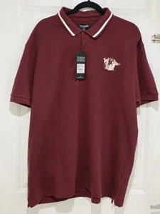 True Religion Herren Buddha Relaxed Poloshirt Burgund Gr. XL - Bild 1 von 4