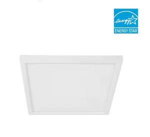 10.5-Watt Integrated LED Flush Mount 7.5 in. White Square Dimmable - Picture 1 of 1