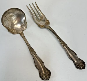 Vintage WM ROGERS & SON AA Silber Teller ARBUTUS Servierlöffel & Gabel Lot - Bild 1 von 16