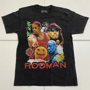 Dennis Rodman The Worm Chicago Bulls NBA Black Short Sleeve T-Shirt Adult Size M - Picture 1 of 6