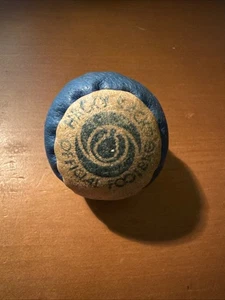 Vintage 1980's Original Hacky Sack Official Footbag Blue & Tan 2-Panel 4151994 - Picture 1 of 6