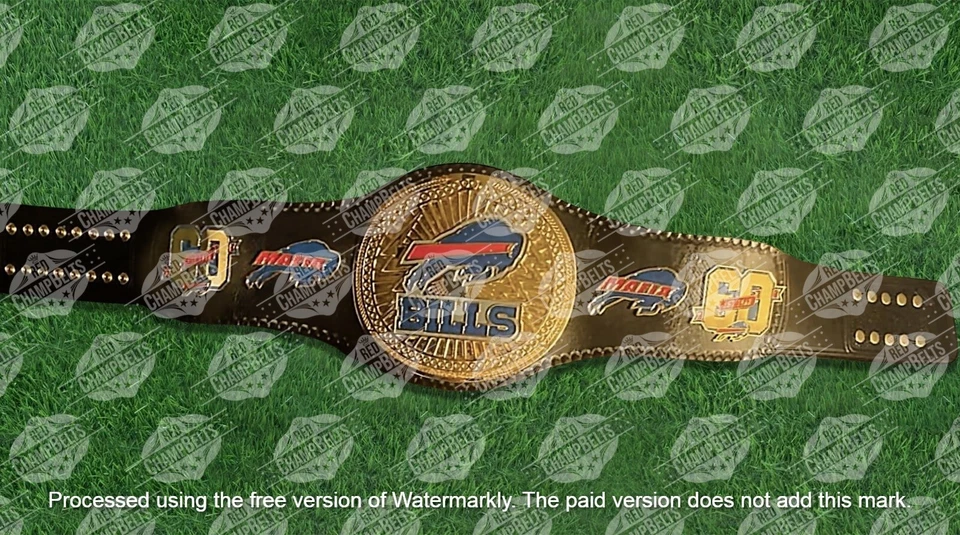 Cinturón de campeonato de la NFL Buffalo Bills tamaño adulto 2 mm latón Foto 1 de 1