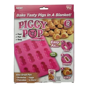 Piggy Pop Pigs in a Blanket & Cakes Silicone Baking Mold Pan As Seen On TV NEW - Picture 1 of 8