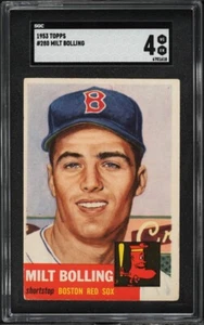 1953 Topps #280 Milt Bolling STAMPA CORTA SGC 4 Red Sox - Foto 1 di 2