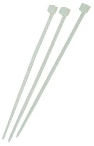 FASCETTE PLASTICA NYLON CABLAGGIO BIANCHE CONFEZIONE 100PZ VARIE MISURE - Foto 1 di 1